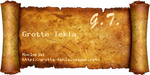 Grotte Tekla névjegykártya